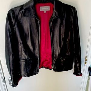 BEAUTIFUL ANN TAYLOR GENUINE LEATHER JACKET SIZE M